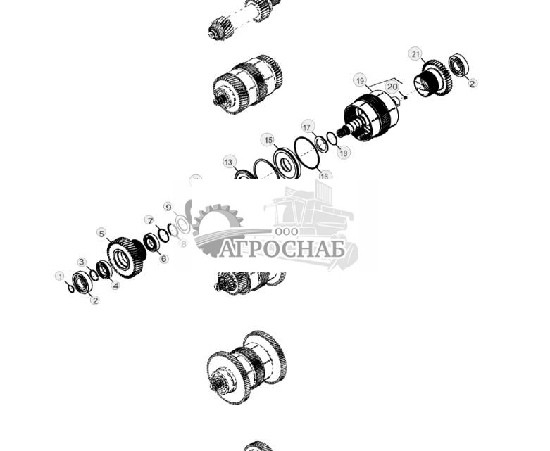 YZ107371 Вал третьей ступени в сборе - ST761695 72.jpg